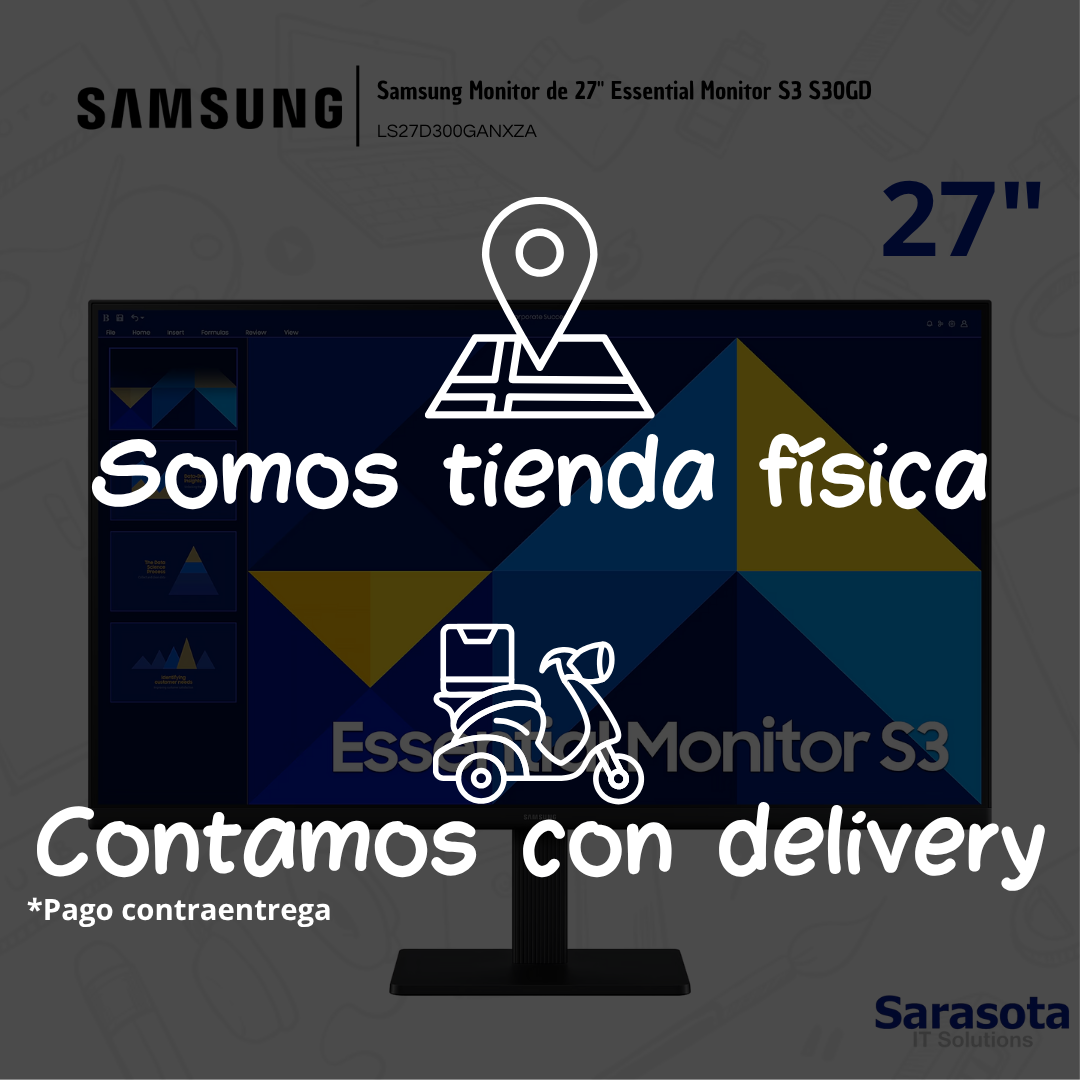accesorios para electronica - Samsung Monitor de 27" Essential Monitor S3 S30GD 3