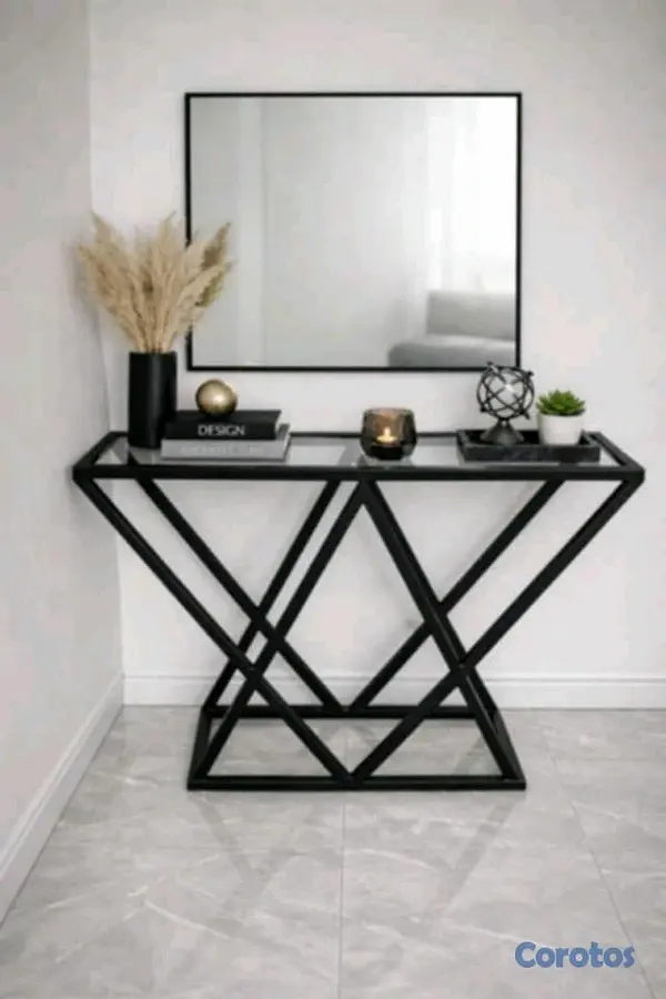 decoración y accesorios - repisa con cristal y espejo  3