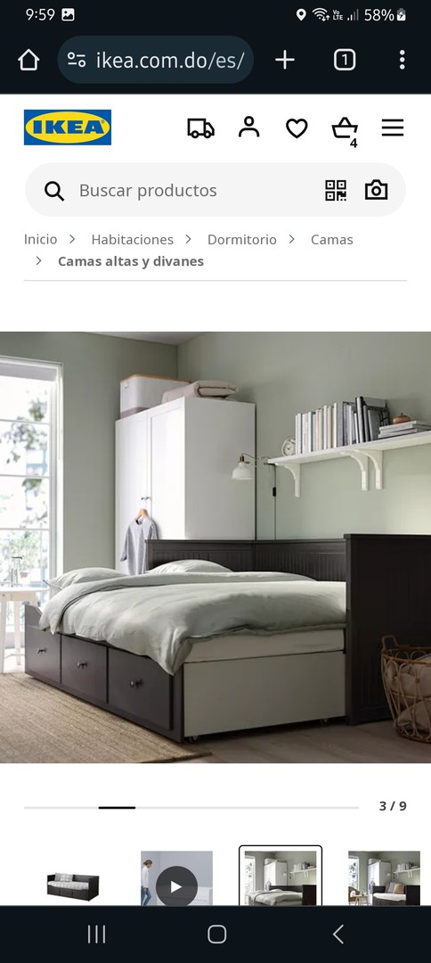 muebles y colchones - Vendo cama completa Hemnes Ikea twin doble 3 gavetas nuevo c/2 colchones 60 MIL 1