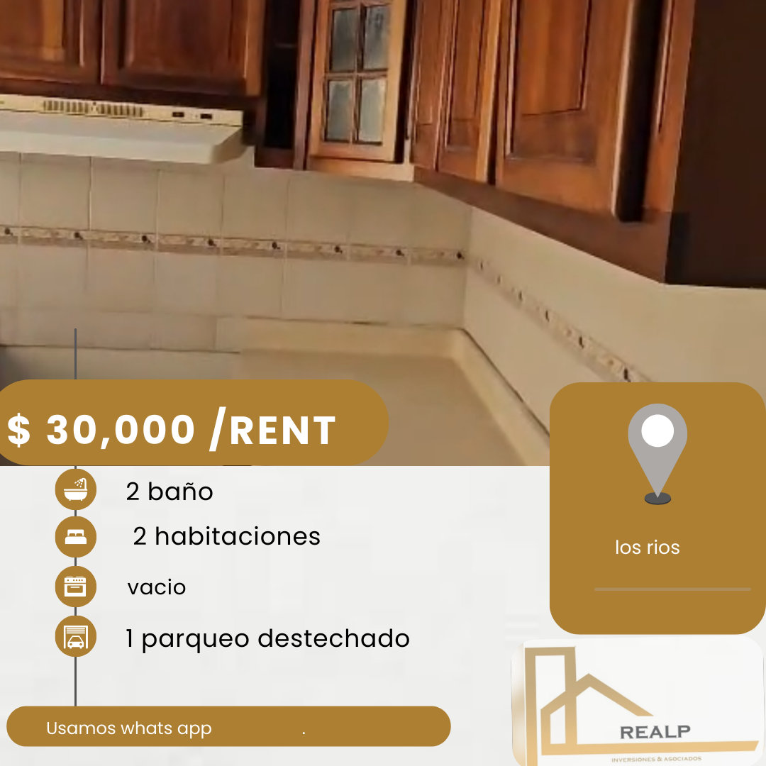 apartamentos - hermoso apartamento en los rios 