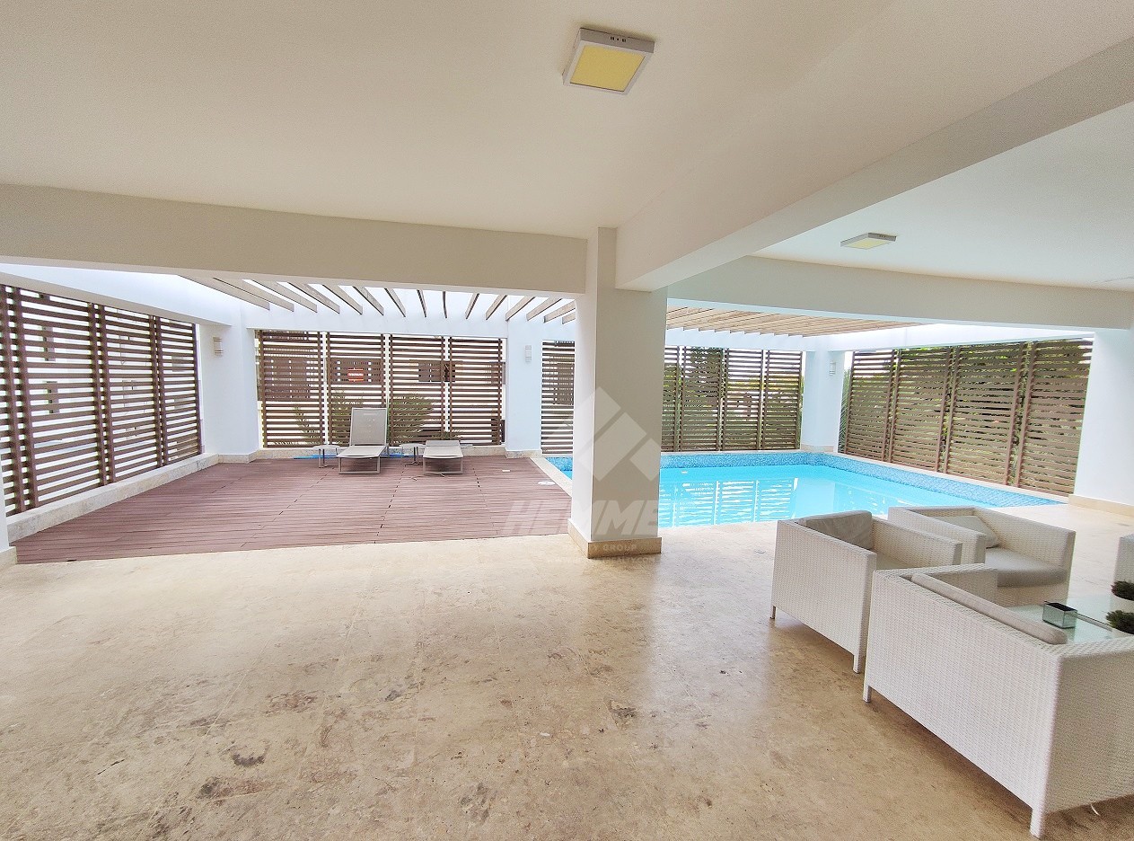 apartamentos - PRIMER NIVEL 300MTS2 CON TERRAZA PRIVADA Y PISCINA LA ESMERALDA SANTIAGO  2