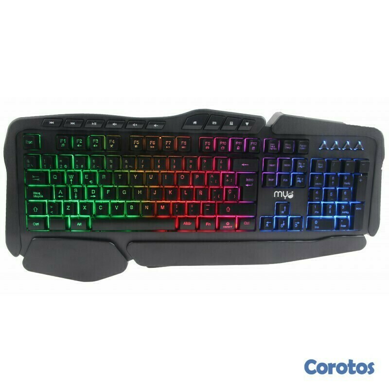 computadoras y laptops - TECLADO GAMING MYO SERIE 8, USB, LED, BACKLIGHTING RAINBOW