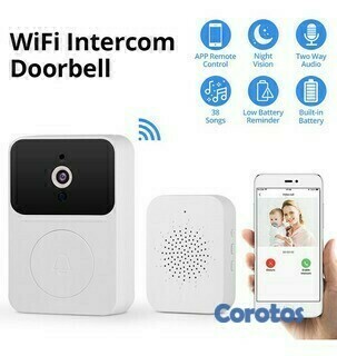 camaras y audio - Timbre inteligente con cámara wifi para puertas recargable 1