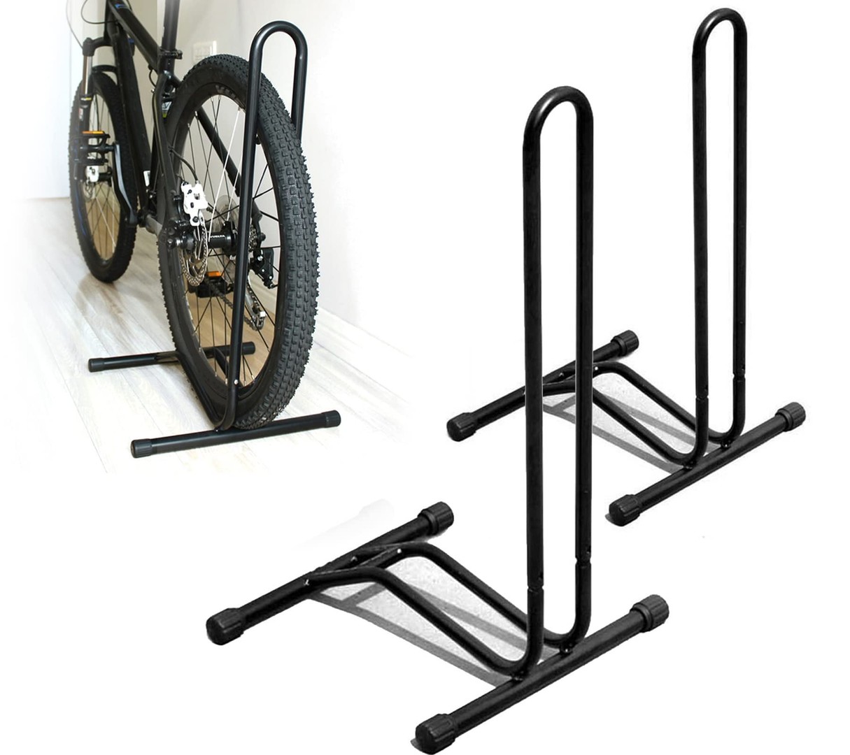 bicicletas y accesorios - Soporte de suelo para bicicleta burro estacionario 2