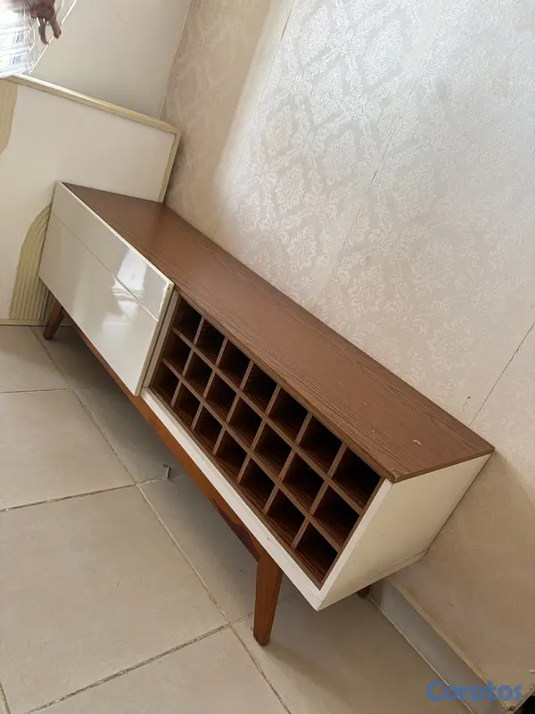 muebles y colchones - estante de televisor con vinera incluida  2