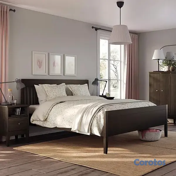 muebles y colchones - IDANÄS Cama King + colchón + gavetas 6