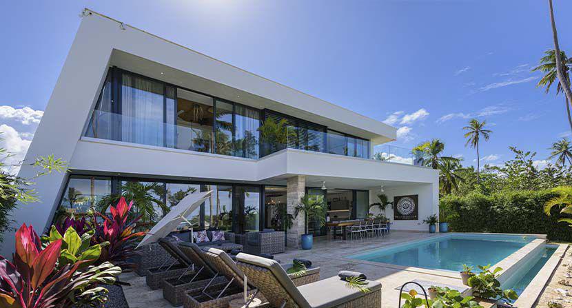 casas vacacionales y villas - VILLA CON 4 HABITACIONES DE RENTA EN LAS TERRENAS