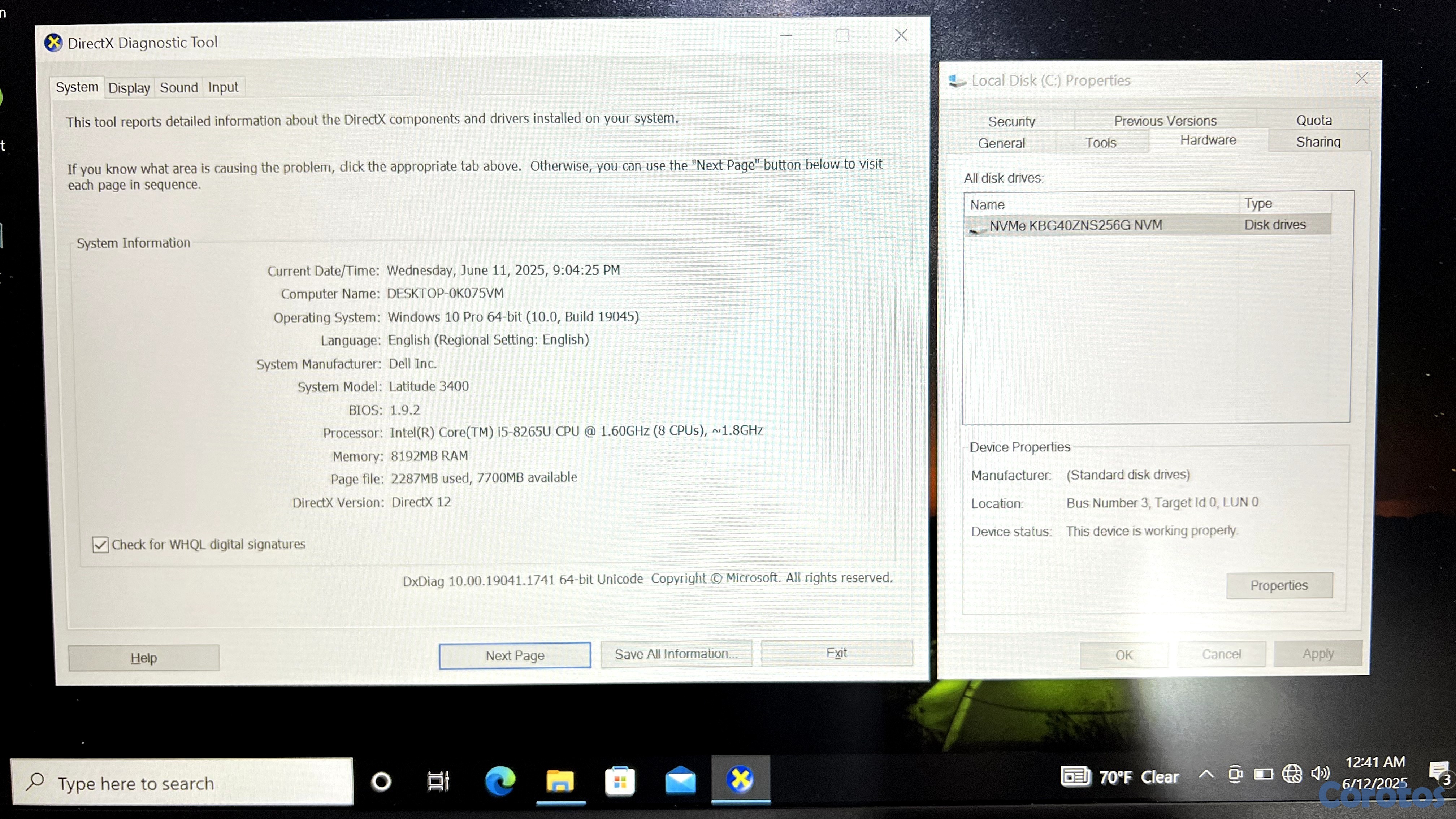 computadoras y laptops - 💻 Dell Latitude 3400 i5 8va 8GB Ram 256SSD M.2 6