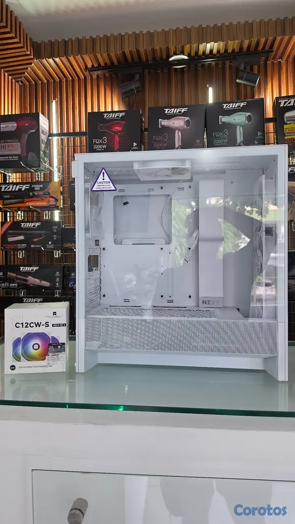 computadoras y laptops - Case Gamer NZXT H510 Blanco mas set de abanicos Th 2