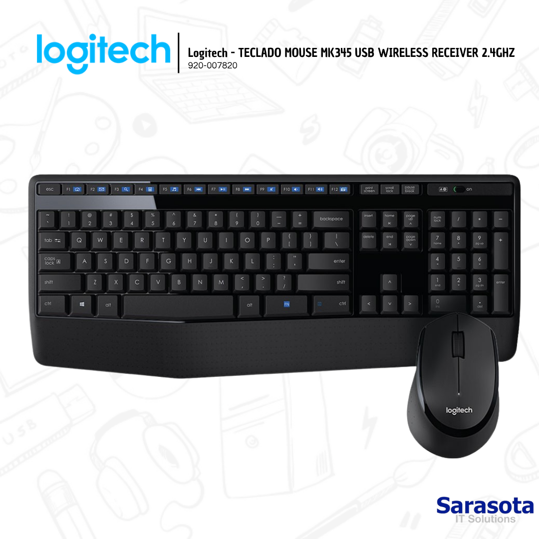 accesorios para electronica - Logitech - TECLADO MOUSE MK345 USB WIRELESS 1