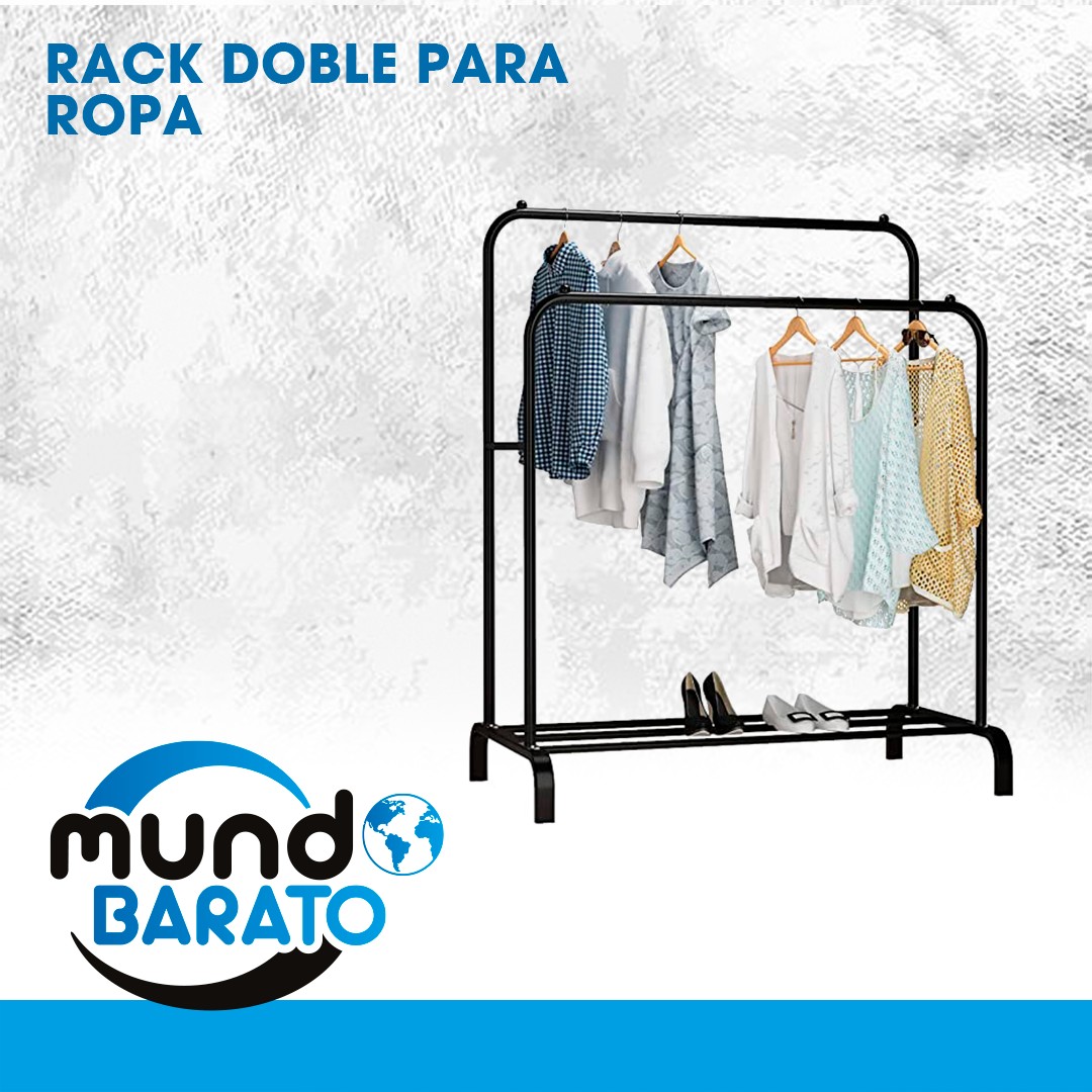 decoración y accesorios - Rack para ropa colgador perchero DOBLE colgar ropa tendedero