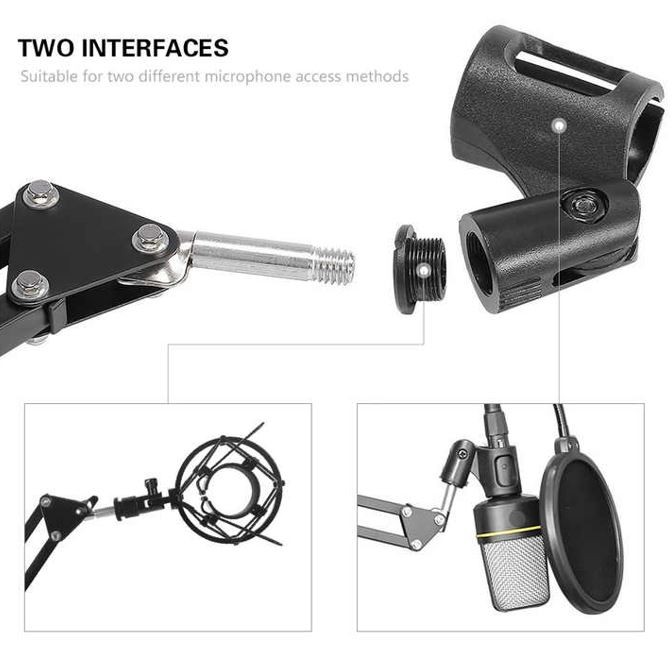 camaras y audio - Soporte de mesa de microfono condensador  4