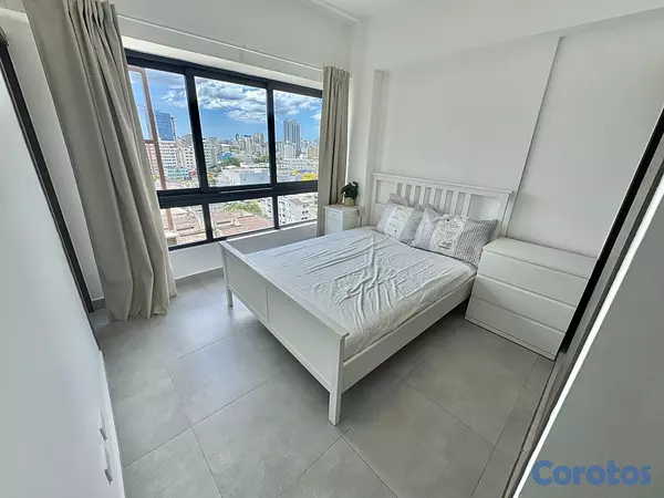apartamentos - alquiló amueblado naco piso 11 dos habitaciones con baño balcón dos parqueos  10