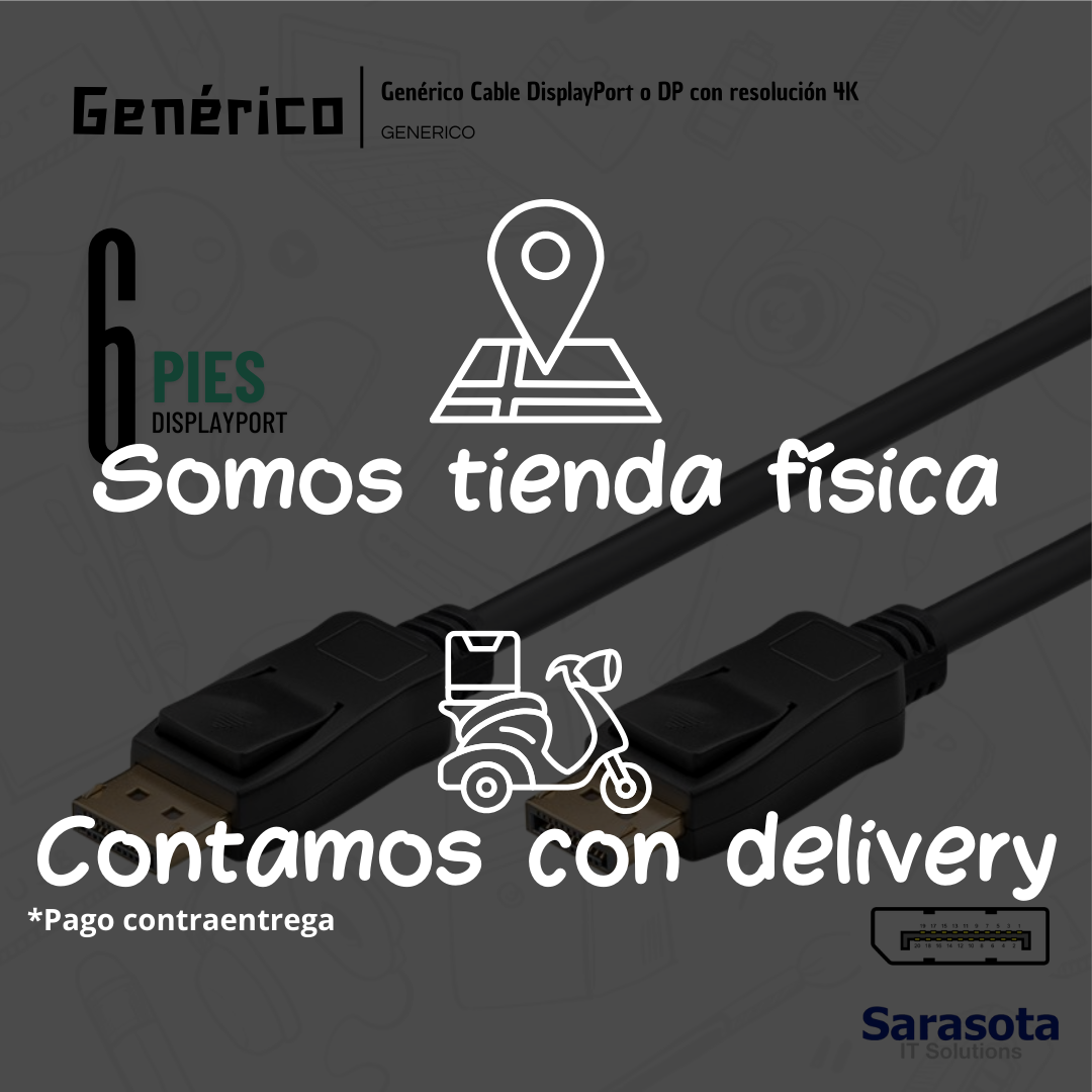 accesorios para electronica - Cable DisplayPort a DisplayPort o Cable DP 1