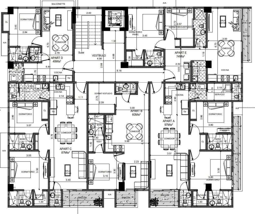 apartamentos - Exclusivo Proyecto de Dos Habitaciones 2
