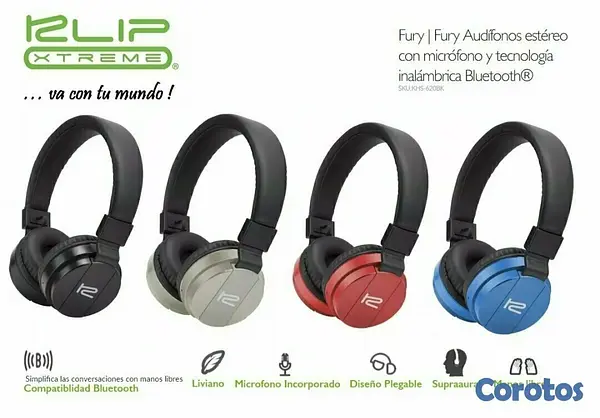 computadoras y laptops - AUDIFONO BLUETOOTH CON MICROFONO KLIP XTREME KHS-620 EN DIFERENTE COLORES A ELEJ 1