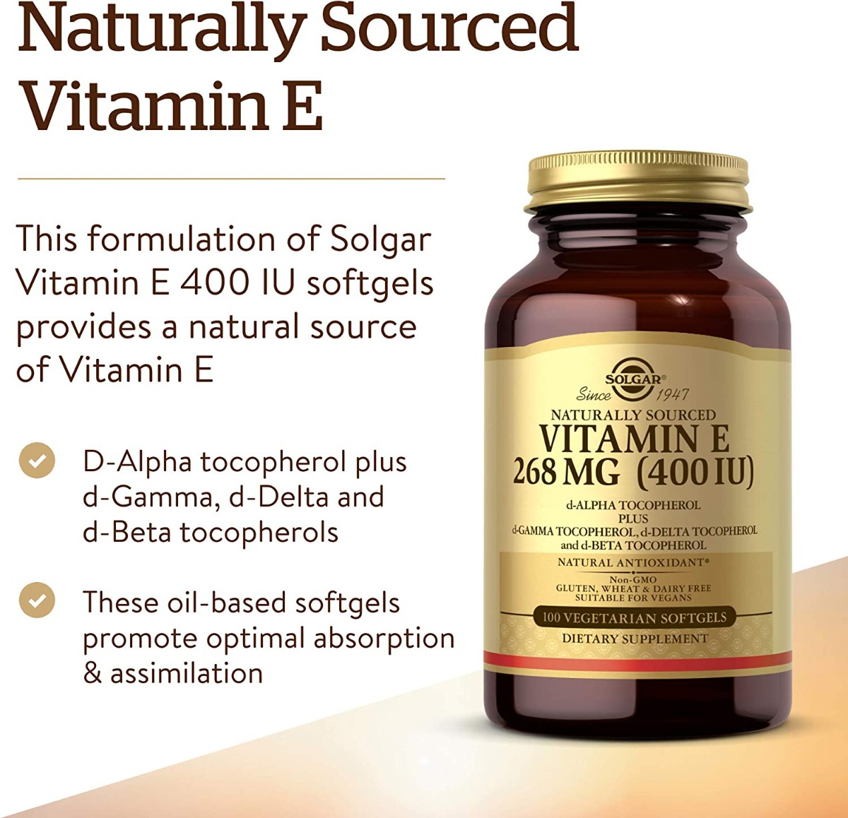 Salud y Equipamiento Médico - Vitamin E - Vegana, Gluten Free 3