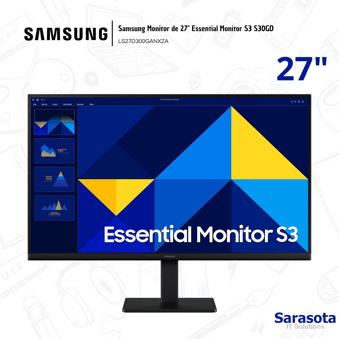 accesorios para electronica - Samsung Monitor de 27" Essential Monitor S3 S30GD 1