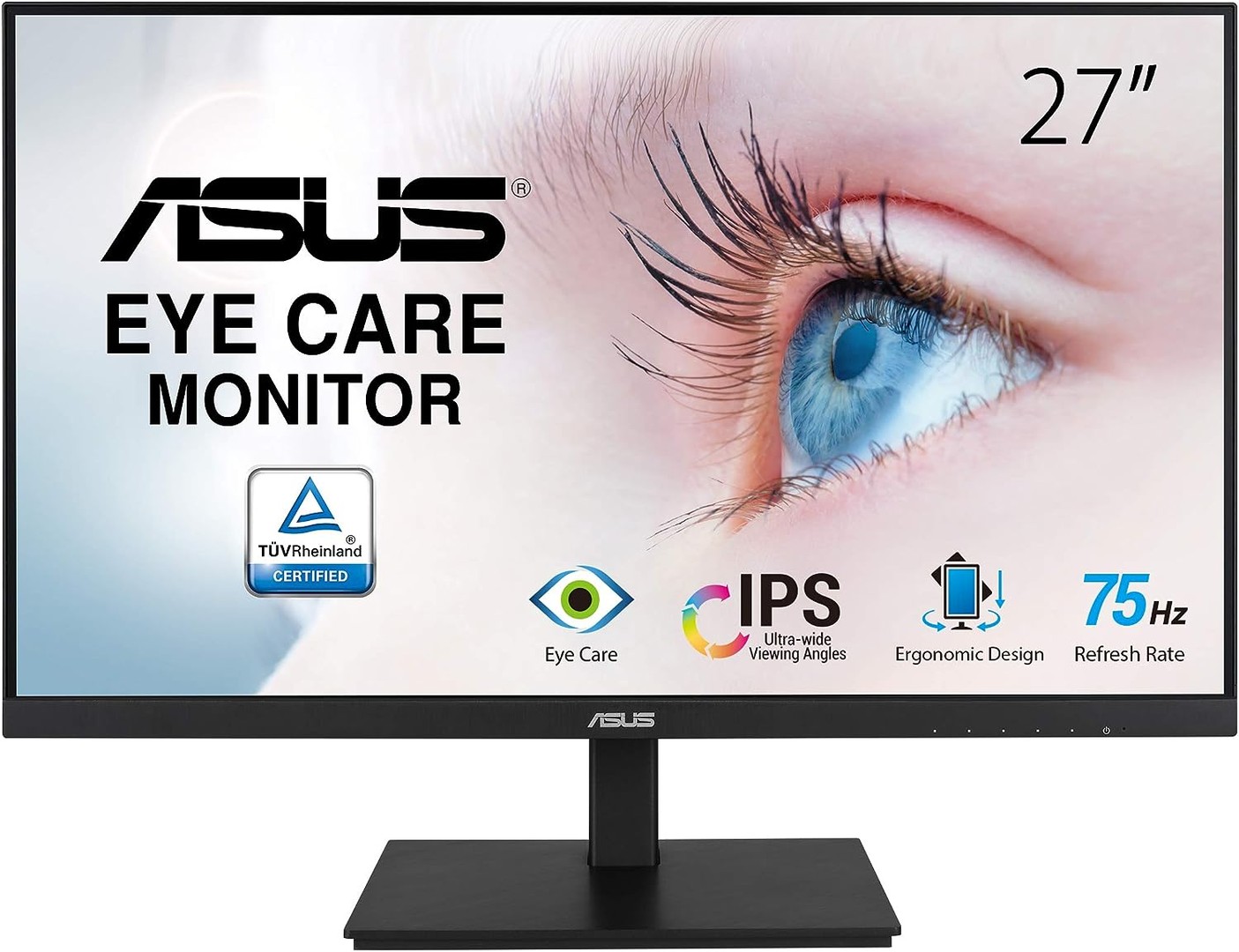 computadoras y laptops - Monitor Asus de 27`` Full HD 1920x1080 IPS 75Hz VA27DQSB  2