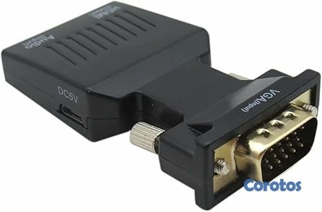 accesorios para electronica - Adaptador VGA a HDMI Full HD 1080P audio video con 3