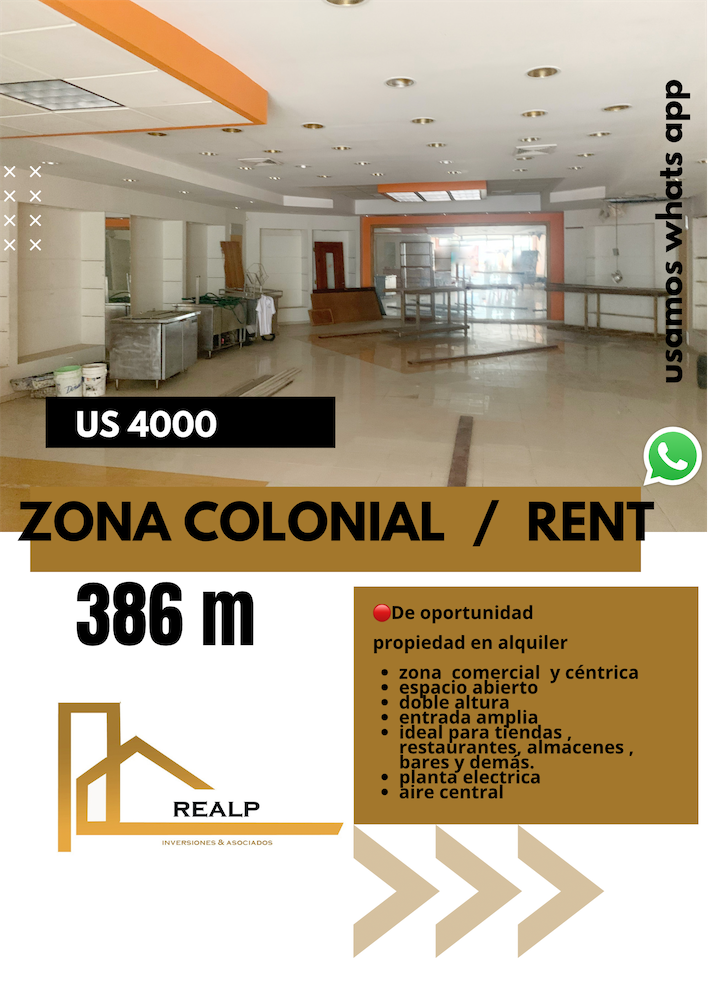 oficinas y locales comerciales - Local amplio en zona colonial 1