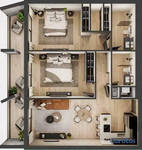 apartamentos - V02-79-1395 VENTA APARTAMENTOS AMUEBLADO-GAZCUE-52 MTS2 8