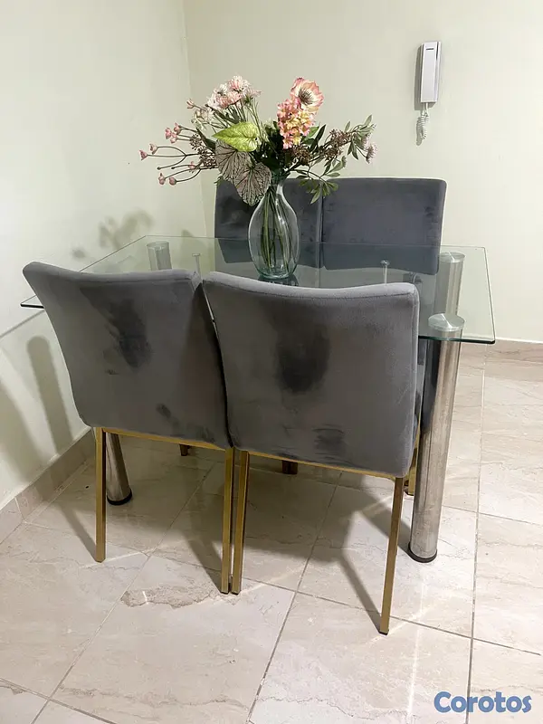muebles y colchones - Juego de Comedor 4 sillas  5