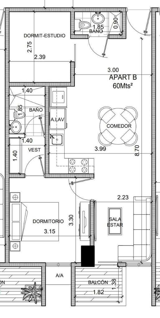 apartamentos - Exclusivo Proyecto de Dos Habitaciones 3