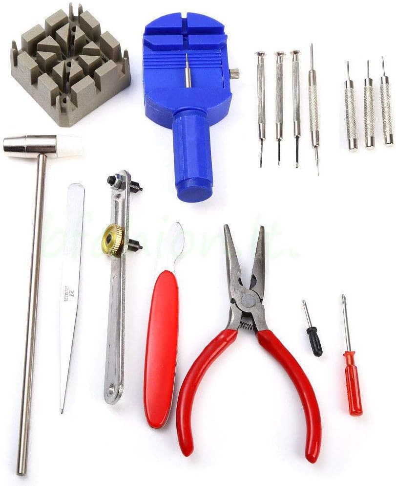 salud y belleza - Kit de herramientas de reparación de relojes y ajuste, 16 piezas