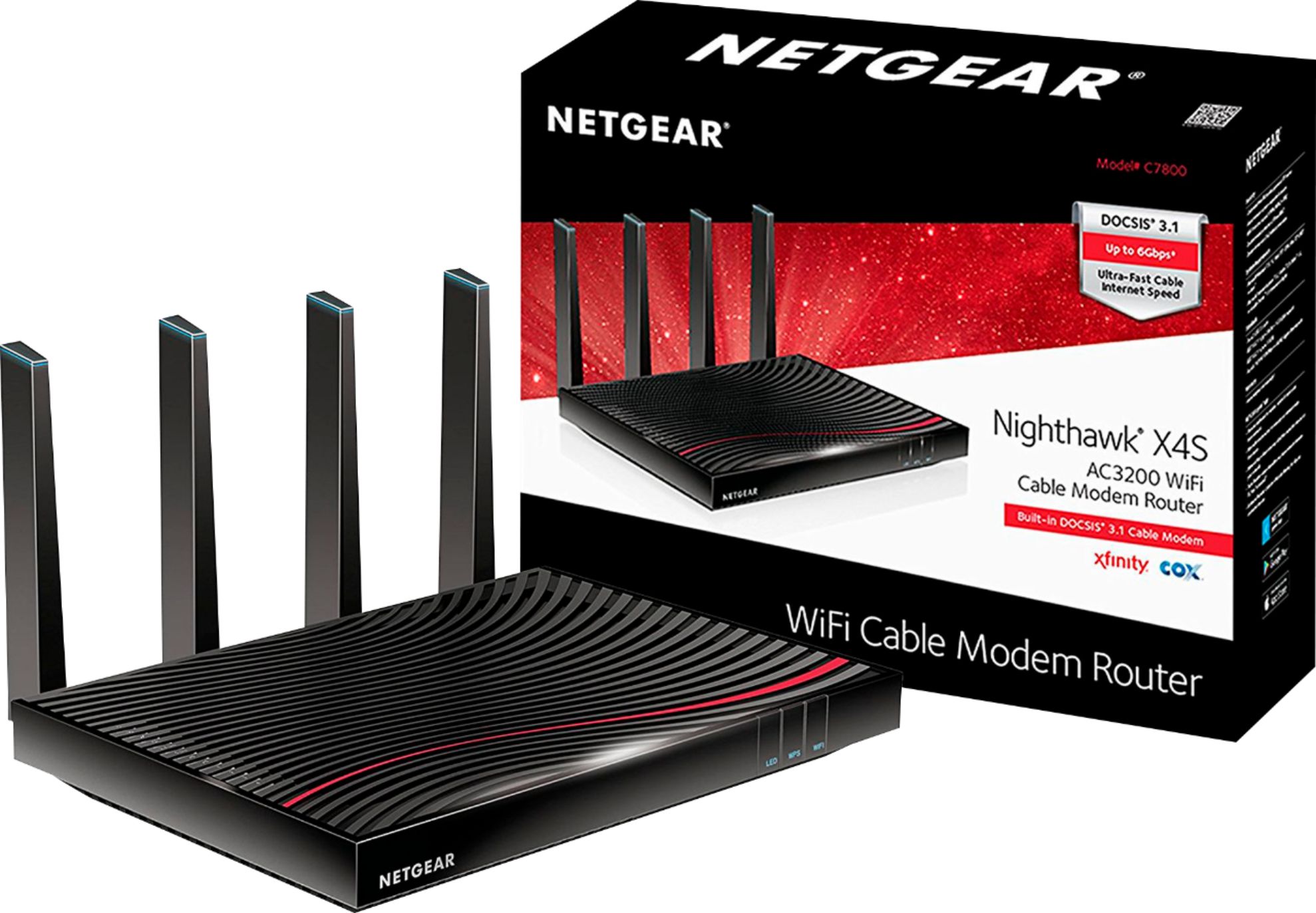 consolas y videojuegos - NETGEAR Nighthawk X4S DOCSIS 3.1, enrutador módem  2