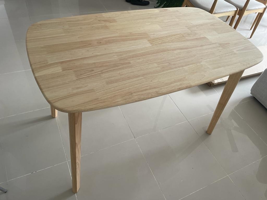 muebles y colchones - Mesa de comedor madera REAL maciza  2