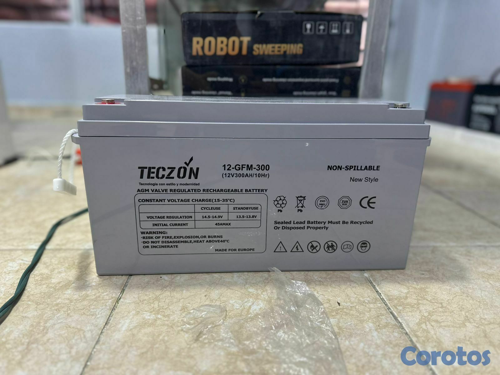 plantas e inversores - Baterías Teczon 12V/300 AH 
Libre de mantenimiento ✔️