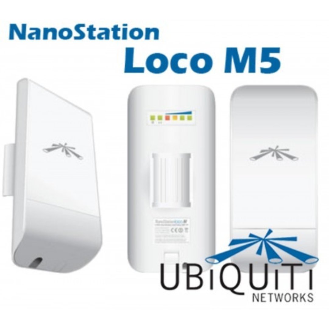computadoras y laptops - ACCESS POINT UBIQUITI NANOSTATION LOCO M5 AIRMAX INDOOR OUTDOOR 5.8GHZ 150+ MBPS