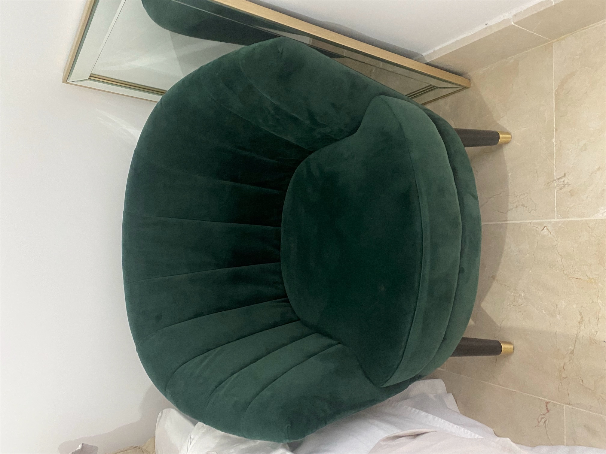 muebles y colchones - Butaca verde oscuro, el tela , de ilumel. Precio por unidad  0