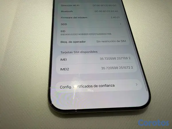 celulares y tabletas - IPHONE 16 pro Max  256 GB
 7