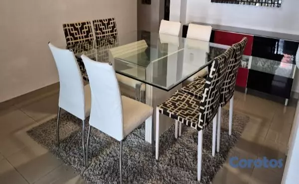 muebles y colchones - JUEGO DE COMEDOR CON ALFOMBRA Y SILLAS 2
