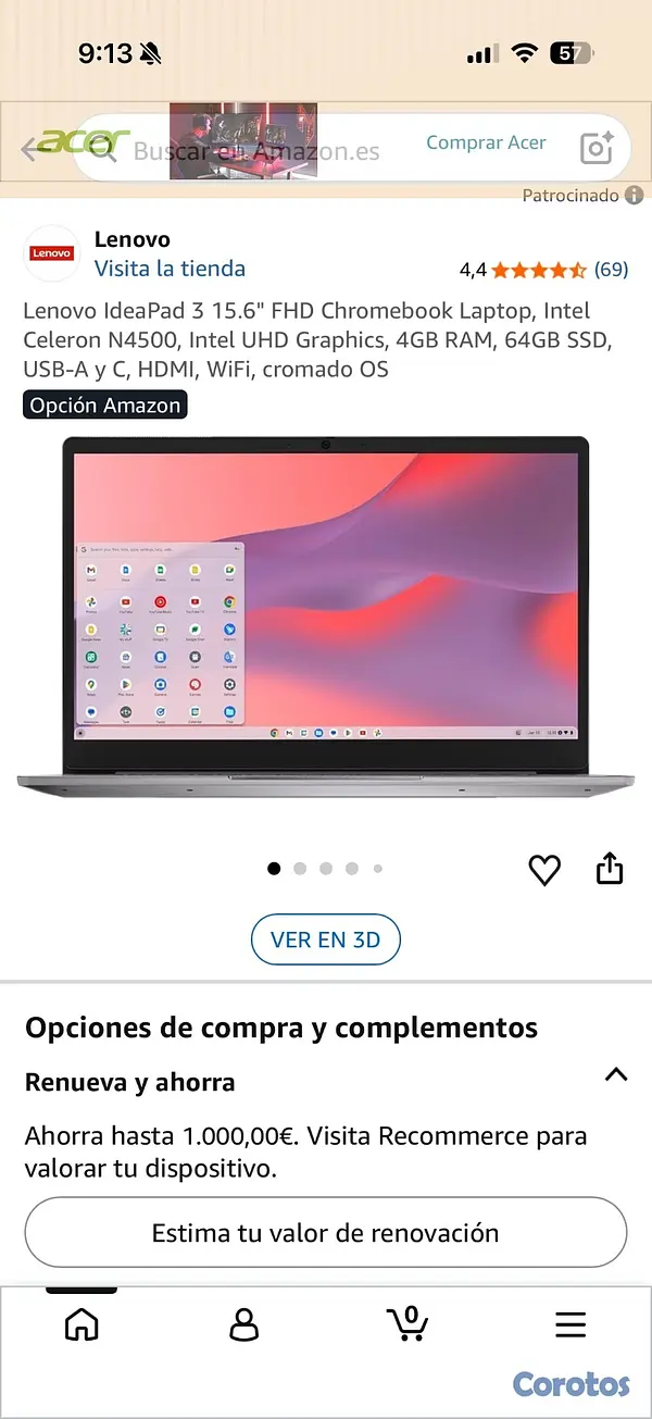 computadoras y laptops - Lenovo buen estado poco uso 2