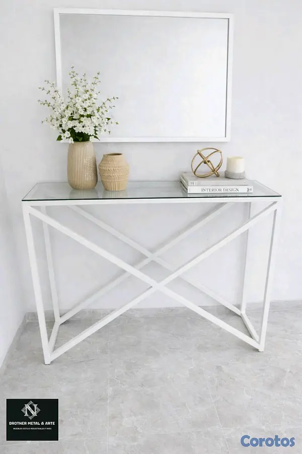 decoración y accesorios - repisa con cristal y espejo  2