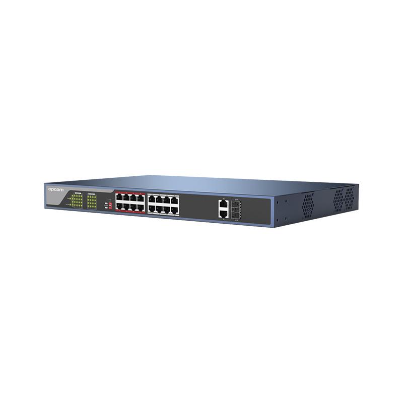 accesorios para electronica - (2) Switch poe marca Epcom EP-SW18P 16 puertos + 2 Ptos. Gigabit + 2 Ptos. SFP. 0