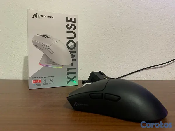 Corotos | Mouse Gamer Attack Shark X11 Negro RGB 🔥