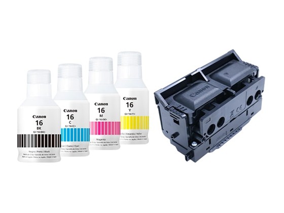impresoras y scanners - CANON - KIT DE TINTAS CANON GI-16 (BK,C,M,Y) + CABEZAL MAXIFY (GX6010 Y GX7010)