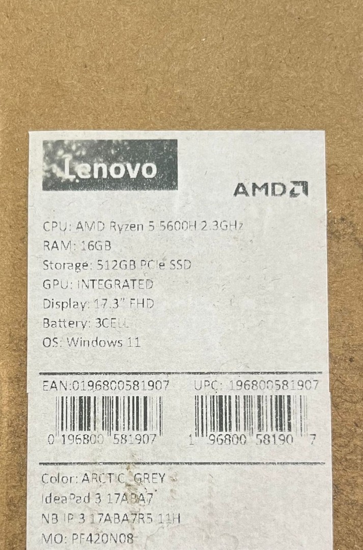 computadoras y laptops - LENOVO IDEAPAD/RYZEN 5/16GB RAM/512GB SSD/17.3-INCH/ NUEVA- 3