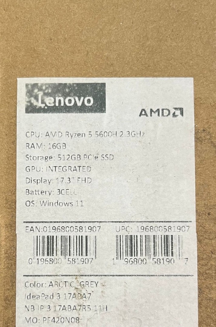 computadoras y laptops - LENOVO IDEAPAD/RYZEN 5/16GB RAM/512GB SSD/17.3-INCH/ NUEVA- 4