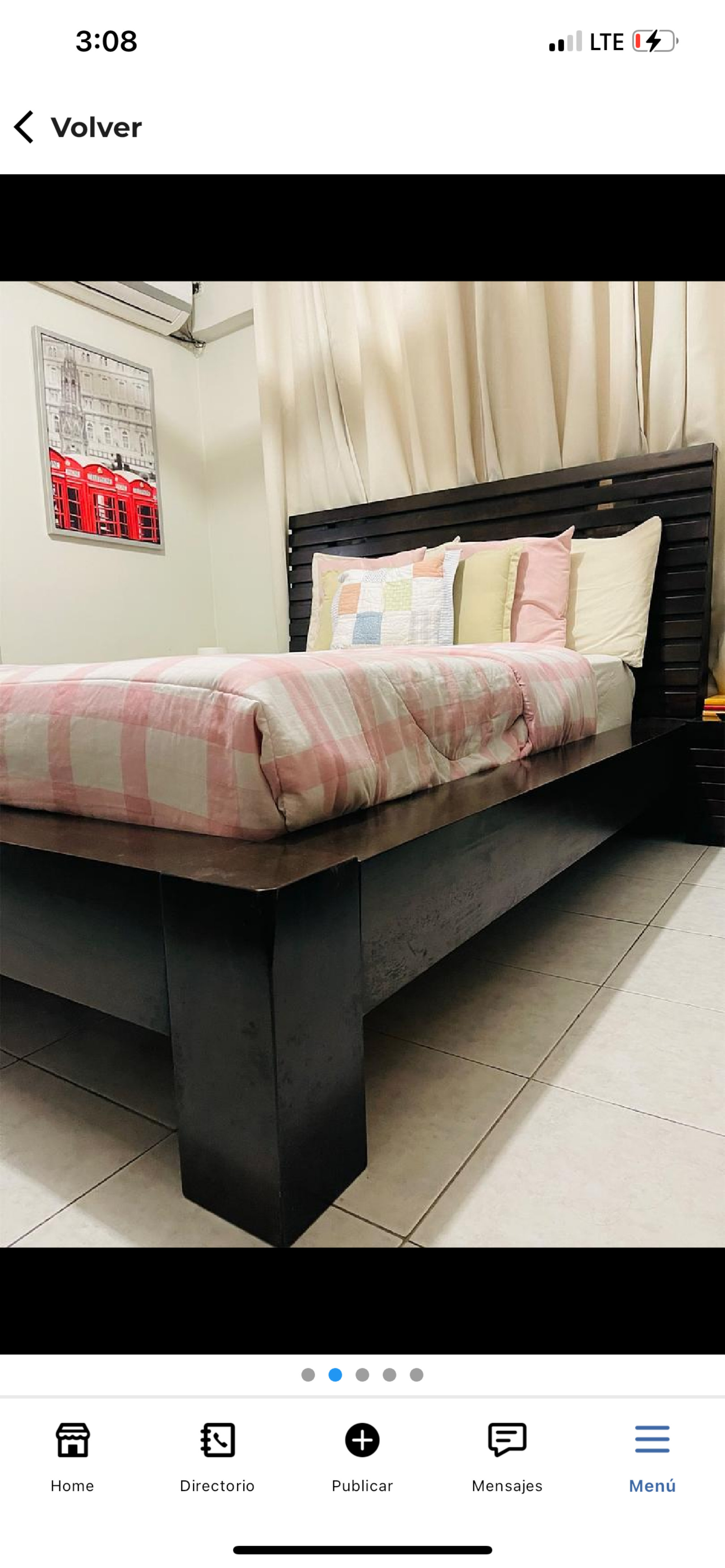 muebles y colchones - cama y colchón de Almacenes Unidos con dos mesas de noche 2