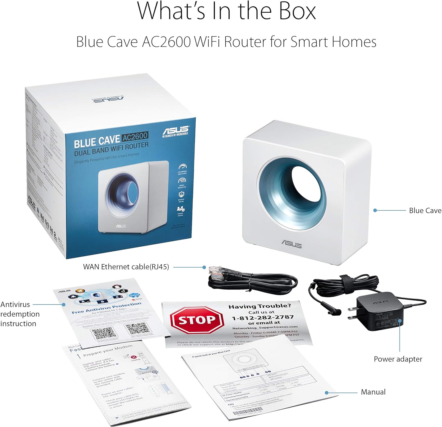 consolas y videojuegos - Asus Blue Cave AC2600 Dual-Band Wireless Router  1