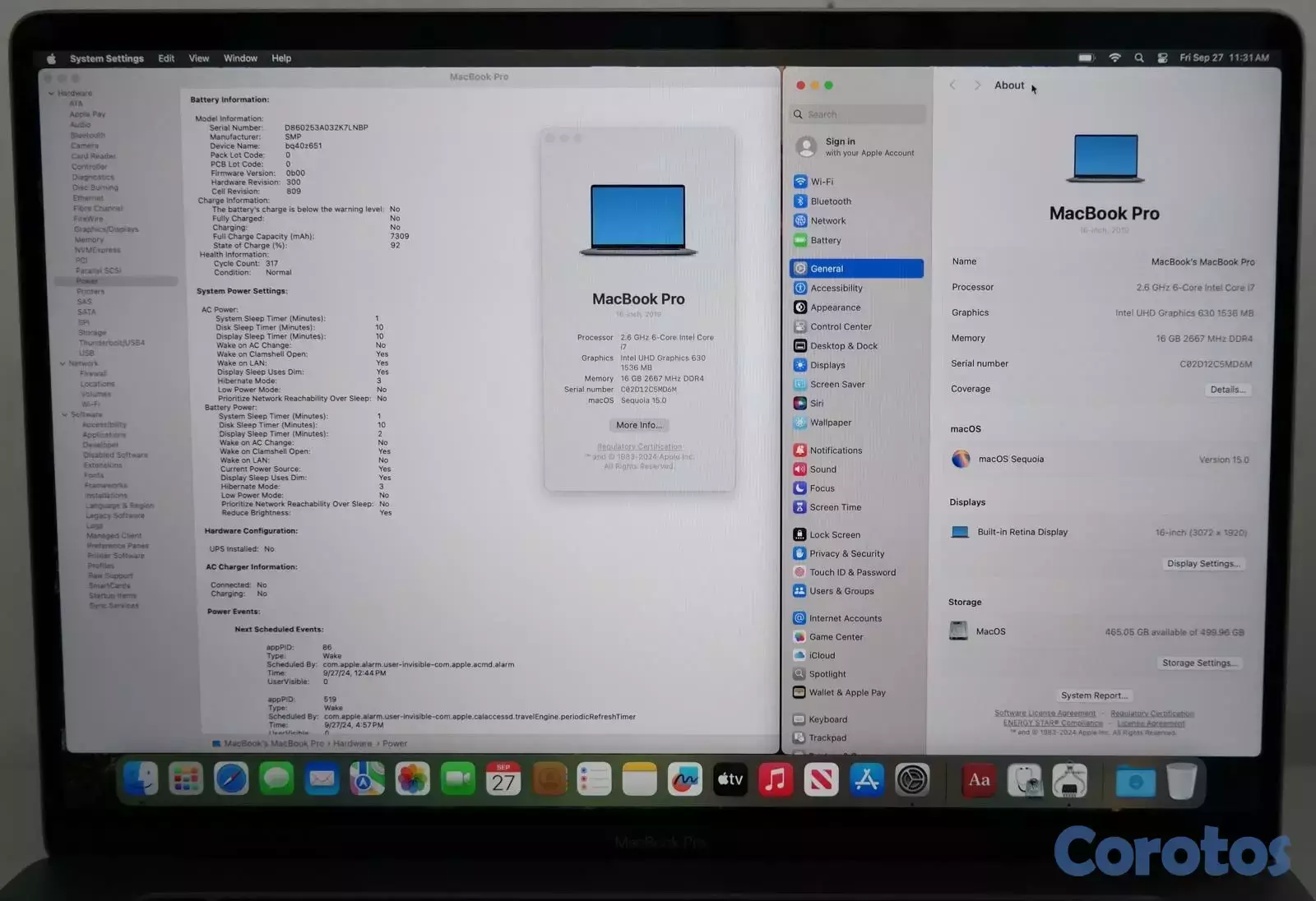 computadoras y laptops - MacBook Pro 2019 A2141 Core Intel i9 oportunidad 5
