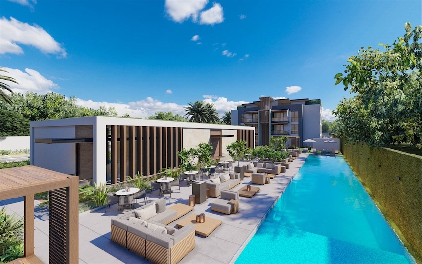 apartamentos - Venta de apartamentos en punta cana palmeras de boulevard con piscina y ascensor 4