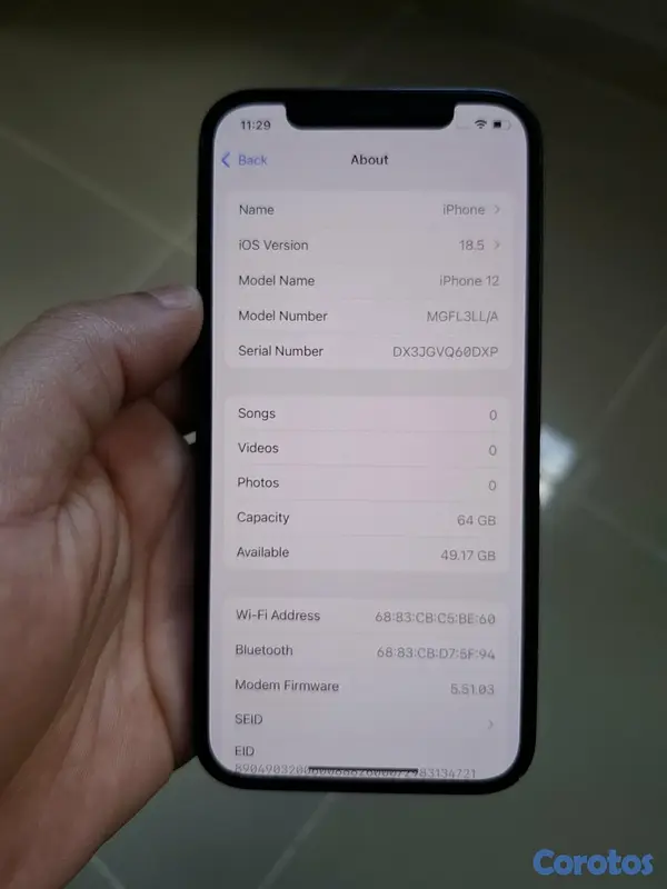 celulares y tabletas - Iphone 12 64GB Bloqueado 6