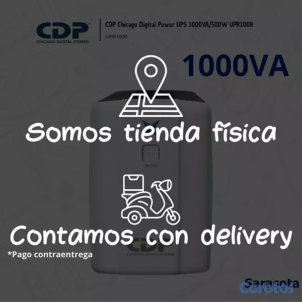 otros electronicos - CDP UPS 1000VA/500W (UPR1008) 2