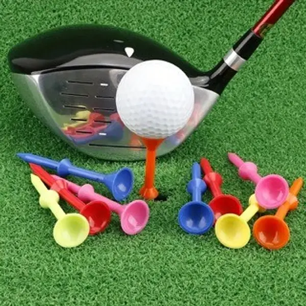Artículos Deportivos - 50 Clavos De Bola De Colores Mixtos De Golf, Tees De Golf De Plástico Duradero. 1